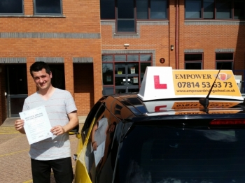 I did my driving lessons with Empower Driving School and I think the quality of training was excellent Kal was dedicated and focused on improving my driving Thanks to his help I managed to pass the practical test in a very short period of time first attempt with just 2 minor driving faults which is amazing if you want to pass your driving test quickly and with confidence then I would recommen