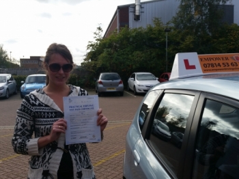 Thank you very much Kal for all your help over the last 7 month Its been great learning with you and funny too definitely I will recommend you to anyone want to pass the driving test first time with no hassle<br />
<br />

<br />
<br />
Rebecca