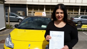 Hi Kal I would like to start by just saying thank you very much for helping me gain my licence I think the course was very helpful and have passed your number on to my brother and will pass it to anyone that asks me about who I had my lessons and test with Once again thank you<br />
<br />

<br />
<br />
Maryam