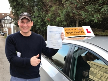 Thank you so much for your help! There is no way I would have passed my test on my first try without your patient guidance and instruction! I will definitley recommend you to any other Americans trying to make the change to London driving!!

Thank you...