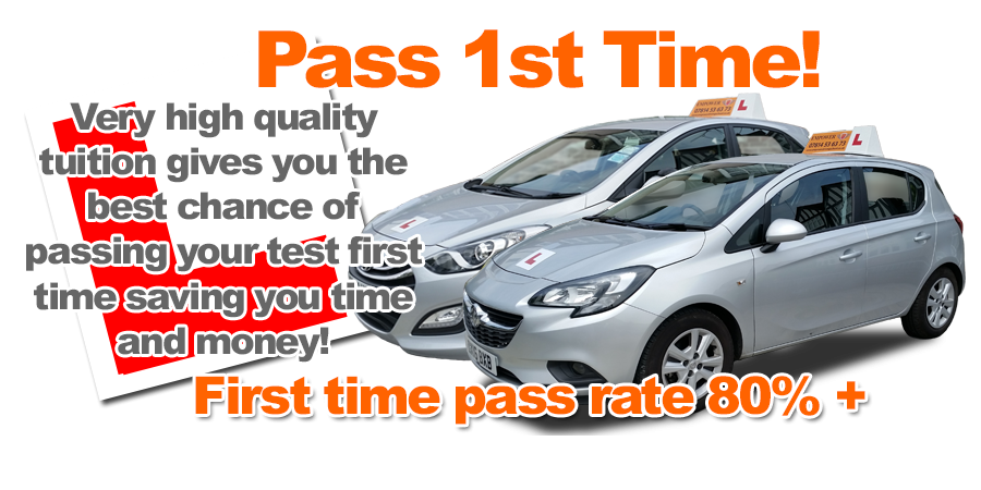 Driving instructor Cuffley giving you a GREAT chance of passing FIRST TIME
