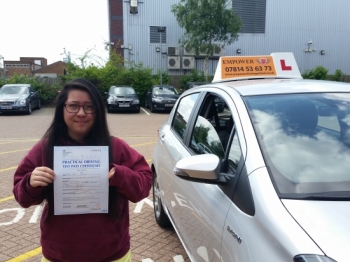 I passed my test first time, thank you very much Kal for your help, Great instructor ...definitely I will recommend your school to any one who wants to pass the driving test first time....